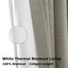 Frelement Extra Wide Breathable Faux Linen Curtains Noise Reduction Bronze Grommet Drapes with Blackout Lining for Bedroom, Patio Door, Bathroom, 120" W x 84" L, Gray, 1 Panel view 3