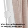 Frelement Extra Wide Breathable Faux Linen Curtains Noise Reduction Bronze Grommet Drapes with Blackout Lining for Bedroom, Patio Door, Bathroom, 120" W x 84" L, Pink Lemonade, 1 Panel view 3