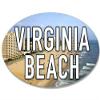 Magnet 3x5 inch Oval Virginia Beach Sticker (va sea Coast Coastal Logo) Magnetic Magnet Vinyl Sticker view 1