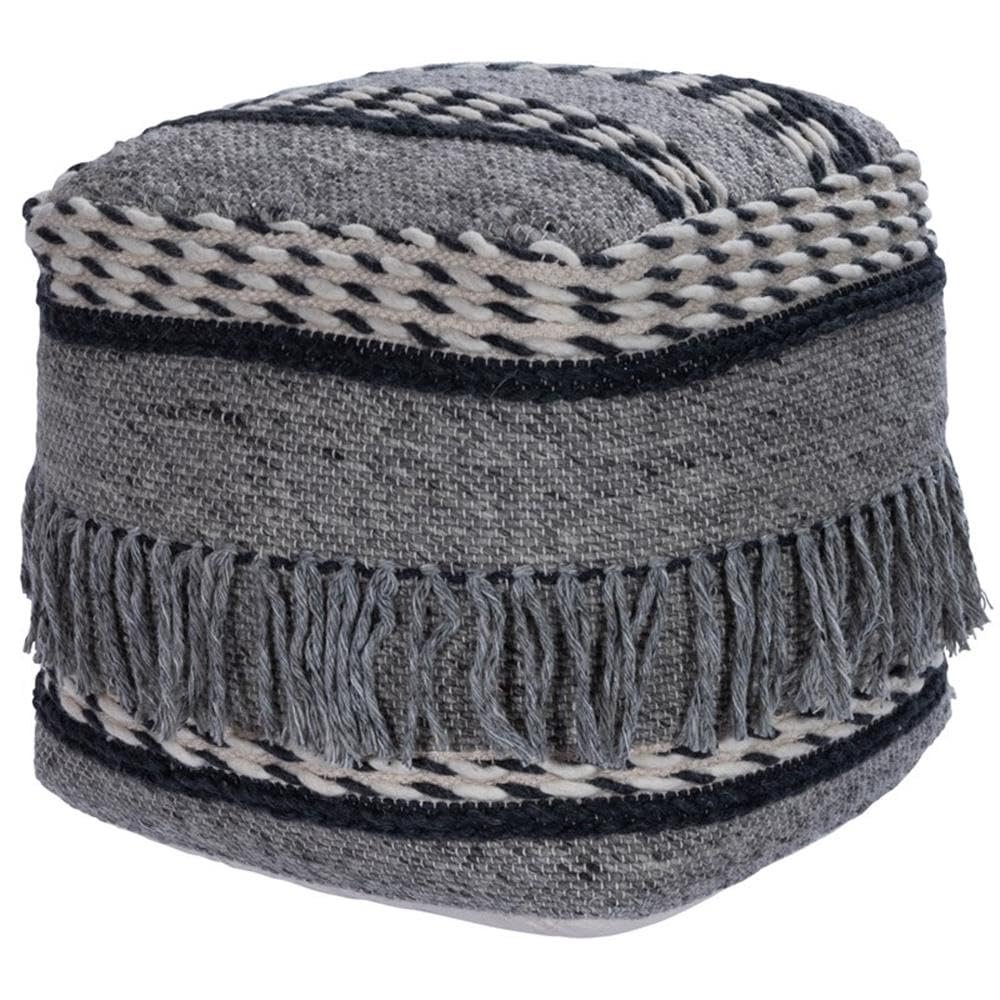 Butler Specialty Brynn Square Pouffe in Gray