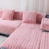 43x94inch Winter Pink Plush Furniture Protector Couch Slipcover Modern Home Sofa Loveseat Cover Machine Washable Faux Fur Sofa Slipcover Throw for Pet Kid One Piece view 1