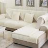 28x94inch Plush Furniture Protector Couch Slipcover Modern Luxury Sofa Loveseat Recliner Cover Machine Washable Cream White Faux Fur Anti Slip Sofa Slipcover Pet Dog Friendly One Piece view 1