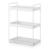3-Tier Bathroom Countertop Organizer Vanity Tray Cosmetic & Makeup Storage Kitchen Spice Rack Standing Shelf, White view 1