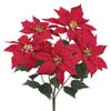 Arcadia Silk Plantation 22" Poinsettia Bush x5 Red (Pack of 12) view 1