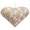 10" Jacquard Heart Ornament Gold (pack of 2) view 1