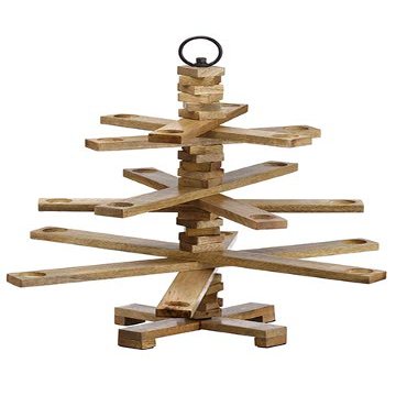 23" Wood Candleholder Tree Natural