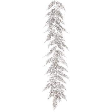 6' Glittered Fern Garland Silver Gold (Pack of 6)