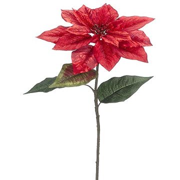 28" Glittered Metallic Poinseettia Spray (pack of 12)