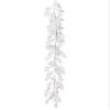 6' Snowed Leaf Garland White (Pack of 6) view 1