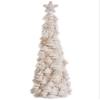 27" Yarn Tassel Cone Topiary with Star Topper White (Pack of 2) view 1