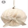 4.75" Knit Ball Ornament Beige (Pack of 12) view 1