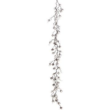 67" Glittered Faux Cotton Ball Garland Glittered White (pack of 4)