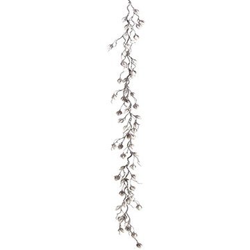67" Glittered Faux Cotton Ball Garland Glittered White (pack of 4)