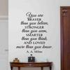 Kellysdesigns You are Braver Than You Believe Wall Decal A A Milne Quote Vinyl Sticker Poster Nursery Sign Playroom Gifts Game Room Pooh Wall Decor Nursery Wall Art Baby Room Mural 1078 view 1