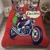 Kids 3D Bedding Set Christmas Santa Claus Print Twin King Duvet Cover Bedclothes with Pillowcase Full Queen Quilt Cover Home Textiles for Adults (US Queen) view 3