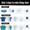 BoxLegend V4 Shirt Folding Board Enlarged and Widened Shirt Folder Folding Adults Laundry Tool Clothes Folder Laundry folders Folding Boards for tshirt, Sweater, Pants, Dresses, White view 3