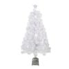 Pre-Lit Medium Color Changing Fiber Optic Artificial Christmas Tree - 4' - White view 1