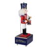 Northlight Nutcracker Drummer Animated and Musical Christmas Figure - 12" - Red and Navy view 3