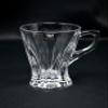 Czech Crystal Glass Coffee Tea set of 6 cups, Clear Crystal Glass 5oz /150 ml, Modern Cups, Bohemia, Home decor, view 3