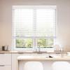 DEZ FURNISHINGS Cordless 2" Faux Wood Blind, 49.75" W x 64" H, White view 1