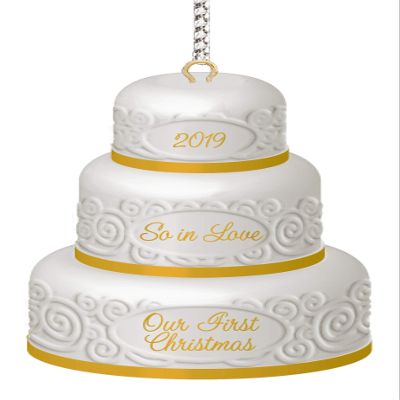 Carlton 1st Christmas Together Wedding Cake Heirloom Dated 2019 Ornament