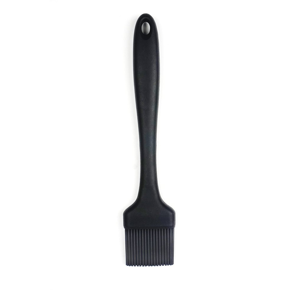 RSVP International (EBB-TQ) Silicone Basting Brush, Black, 8.75" | Gently Spreads Butter, Sauces, Marinades, & More | Dishwasher Safe & Heat Resistant | BBQ Grill, Baking, Preparing Meats