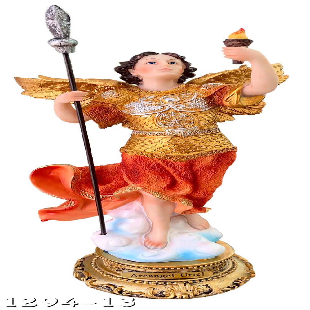 13-Inch Archangel Uriel Holy Figurine Religious Decoration Statue