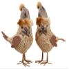 Arcadia Silk Plantation 8" Glittered Sisal Bird (2 ea/set) Glittered Brown (Pack of 6) view 1