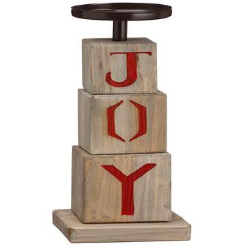 11.5" Joy Candleholder Brown Red (Pack of 4)