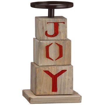 11.5" Joy Candleholder Brown Red (Pack of 4)