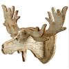 Arcadia Silk Plantation 23" Moose Head Wall Decor Whitewashed view 1