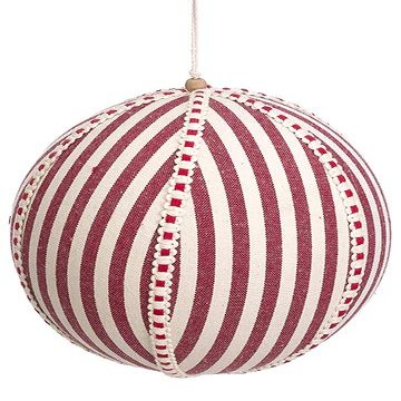 8" Stripe Ball Ornament (pack of 2)