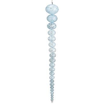13.5" Beaded Icicle Ornament Aqua (Pack of 12)