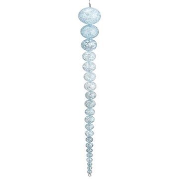 13.5" Beaded Icicle Ornament Aqua (Pack of 12)