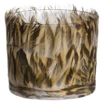 4" Hx3 D Feather Glass Candleholder Brown (Pack of 12)