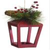 5.5" Berry/Pine Cone/Pine Hanging Lantern Green Red (pack of 6) view 1