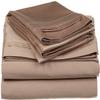 American Linen Adjustable California King Bed Sheets 5PCs Taupe Solid -100% Egyptian Cotton 18 Inches Deep Pocket (Split-California King) view 1