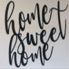 Badger Steel USA - Home Sweet Home Cursive - Metal Wall Art - 22" X 26" - Black view 2