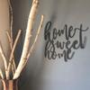 Badger Steel USA - Home Sweet Home Cursive - Metal Wall Art - 22" X 26" - Black view 3