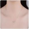 Bansriracha925 Sterling Silver Double Circle CZ Zirconia Necklaces & Pendants for Women Gift kolye Choker collares (Rose Gold) view 4