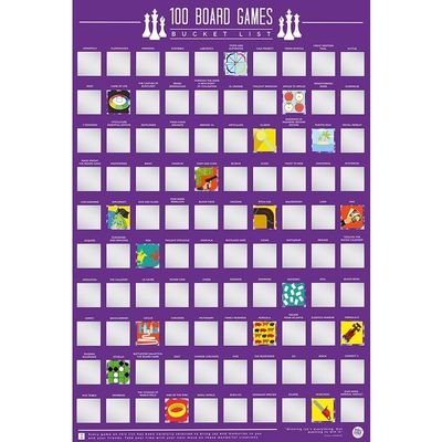 100 Board Games Bucket List Poster