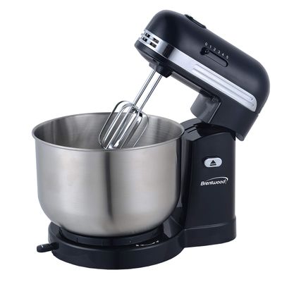 5-Speed Stand Mixer with 3 quart Stainless Steel Mixing Bowl (Black)