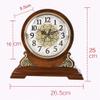 CLOCKZHJI Retro Desk Clock Retro Table Clock/Desktop Clock-NordicWood Clock Home Bedroom Mute Clock Living Room Fashion Decoration Creative Bedside Table Clock Table Clock (Size : 26.5 * 16 * 25cm) view 2