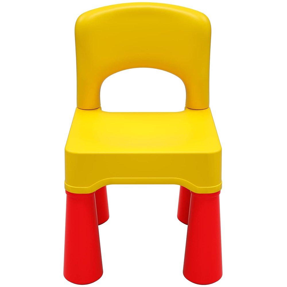 Plastic Toddler Chair, Durable and Lightweight, 9.3" Height Seat, Indoor or Outdoor Use for Boys Girls for 18+ Months (Yellow)