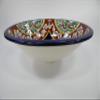 17" X 14" TALAVERA SINK drop in, handmade ceramic, mexican folk art, bathroom view 4