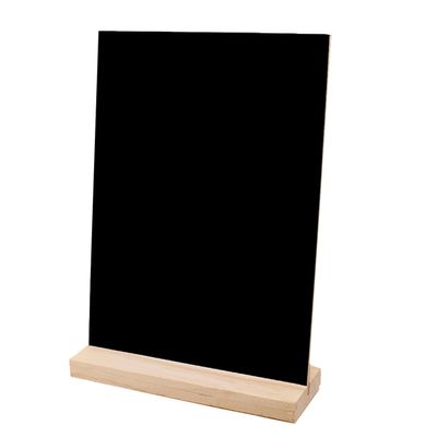 Wooden Tabletop Chalkboard with Stand Mini Chalkboard Signs Desktop Message Board for DIY Home Decoration 1Pcs (Rectangle)