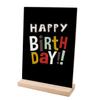Wooden Tabletop Chalkboard with Stand Mini Chalkboard Signs Desktop Message Board for DIY Home Decoration 1Pcs (Rectangle) view 3