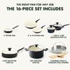 GreenPan Rio 16 Piece Cookware Pots and Pans Set, Hard Anodized Healthy Ceramic Nonstick PFAS-Free, Bakelite Handles, Frypans, Saucepan, Saute Pan, Stock Pot, Kitchen Tools, Dishwasher Safe, Black view 3