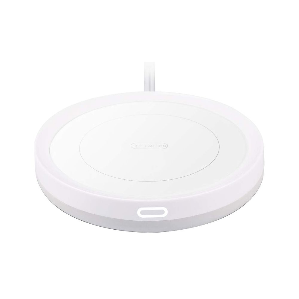 BESTINNKITS White Smart Coffee Auto On/Off Gravity-Induction Mug Office Desk Use, Candle Wax Cup Warmer Heating Plate (Up to 131F/55C)