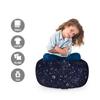 Ambesonne Blue Sky Storage Toy Bag Chair, Repeating Stars Constellation Galaxy Science Outer Space Print, Stuffed Animal Organizer Washable Bag, Small Size, Night Blue view 2